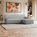 Platinum L-Shaped Sofa Slipcover (Right Chaise), Mille Righe Collection