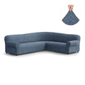 Blue Corner Sofa Slipcover, Mille Righe Collection