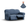 Blue 2 Seater Recliner Slipcover, Mille Righe Collection