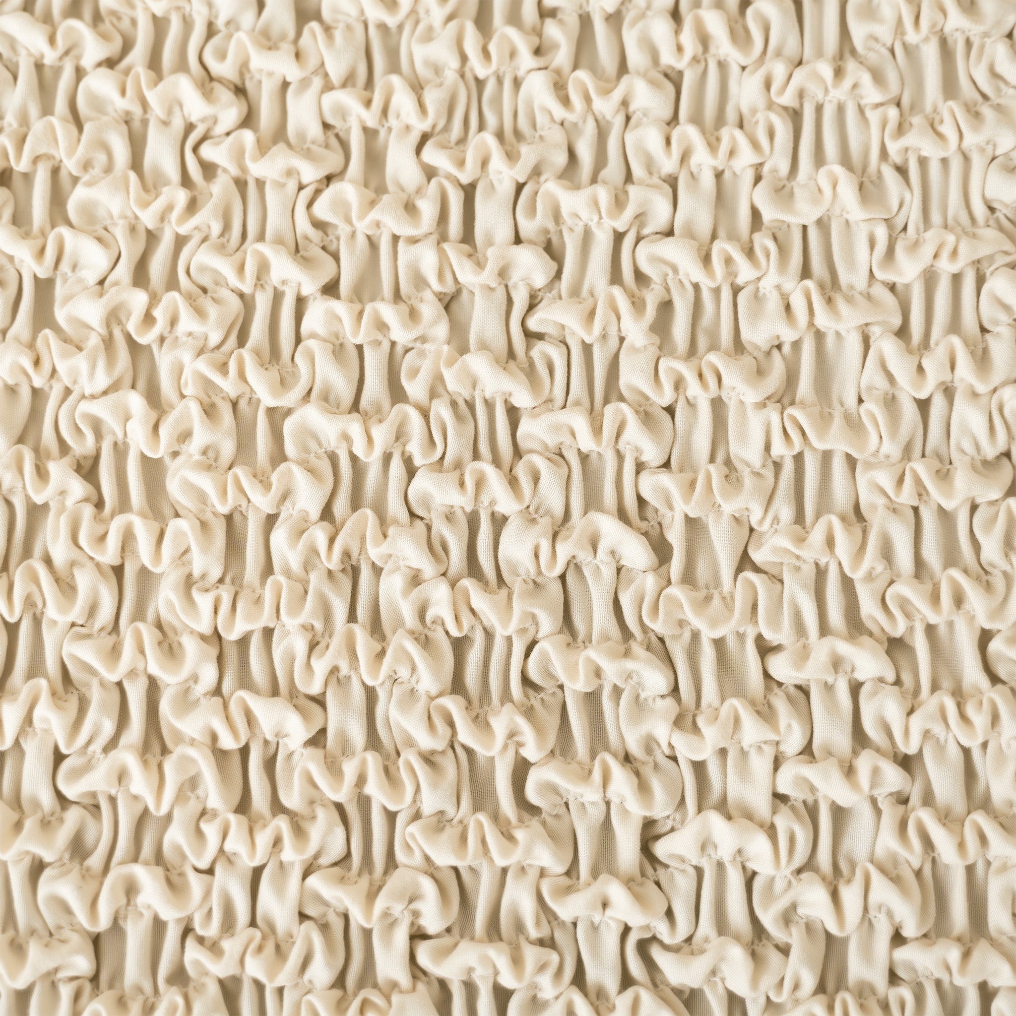 Ottoman Slipcover (Medium), Embrace Collection – Cream, lifestyle view | Cream