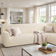 Corner Sofa Slipcover, Embrace Collection – Cream, interior view 2 | Cream
