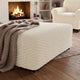 Ottoman Slipcover (Large), Embrace Collection – Cream, interior view 1 | Cream