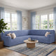 Corner Sofa Slipcover, Embrace Collection – Blue, interior view 1 | Blue