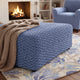 Ottoman Slipcover (Large), Embrace Collection – Blue, interior view 1 | Blue