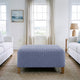 Ottoman Slipcover (Medium), Embrace Collection – Blue, interior view 1 | Blue