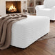 Ottoman Slipcover (Large), Embrace Collection – Crisp White, interior view 1 | Crisp White