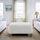 Ottoman Slipcover (Medium), Embrace Collection – Crisp White, interior view 1 | Crisp White