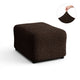 Ottoman Slipcover (Medium), Embrace Collection – Dark Brown, side view | Dark Brown
