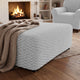 Ottoman Slipcover (Large), Embrace Collection – Light Grey, interior view 1 | Light Grey