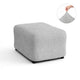 Ottoman Slipcover (Medium), Embrace Collection – Light Grey, detail view | Light Grey