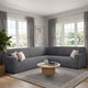 Corner Sofa Slipcover, Embrace Collection – Dark Grey, interior view 1 | Dark Grey