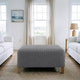 Ottoman Slipcover (Medium), Embrace Collection – Dark Grey, interior view 1 | Dark Grey