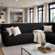 Corner Sofa Slipcover, Embrace Collection – Black, interior view 2 | Black