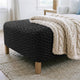 Ottoman Slipcover (Medium), Embrace Collection – Black, interior view 2 | Black