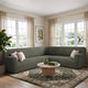 Corner Sofa Slipcover, Embrace Collection – Moss Green, interior view 1 | Moss Green