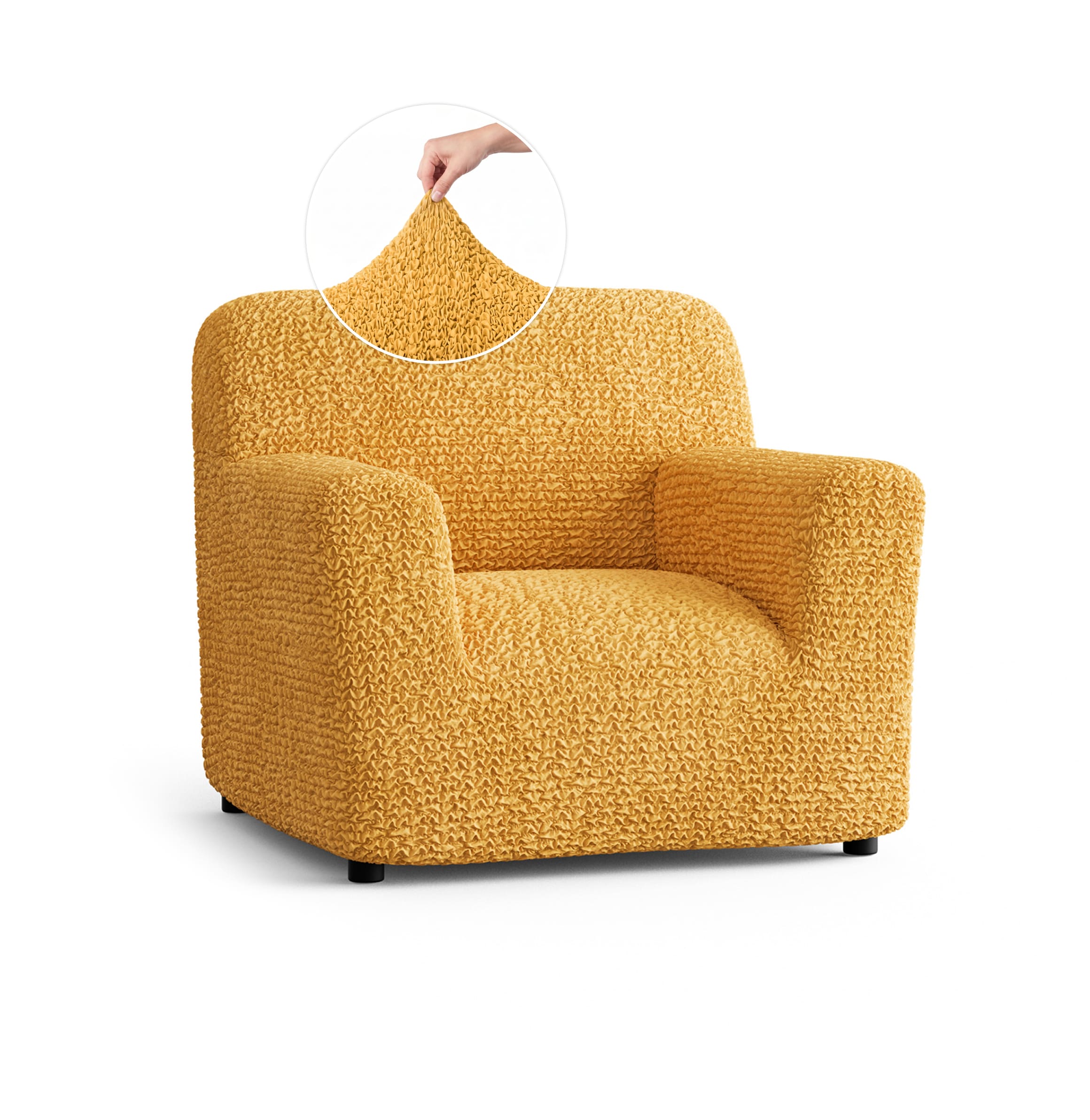 Armchair Slipcover, Comfort Collection – Mango, front view | Mango