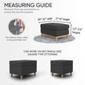 Black Ottoman Slipcover (Medium), Microfibra Collection