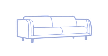 PERSHING CURVED-ARM SOFA COVER