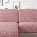 Coral Pink Chaise Seat Cushion Cover, Microfibra Collection