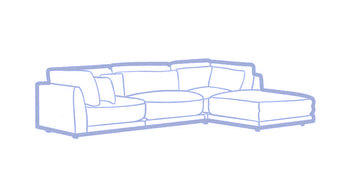 PLUSH SECTIONAL SOFA WITH CHAISE COVER