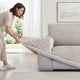 Loveseat 2 Seater Slipcover, Printed Collection – Venezia Cream, product view | Venezia Cream