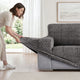 Loveseat 2 Seater Slipcover, Printed Collection – Vittoria Grey, flat lay | Vittoria Grey