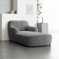 Graffio Grey Chaise Lounge Slipcover, Microfibra Printed Collection