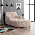 Universo Beige Chaise Lounge Slipcover, Microfibra Printed Collection