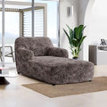 Marmo Brown Chaise Lounge Slipcover, Microfibra Printed Collection