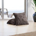 Marmo Brown Pillow Slipcovers 2 Pcs Set (18x18 in),  Microfibra Printed Collection