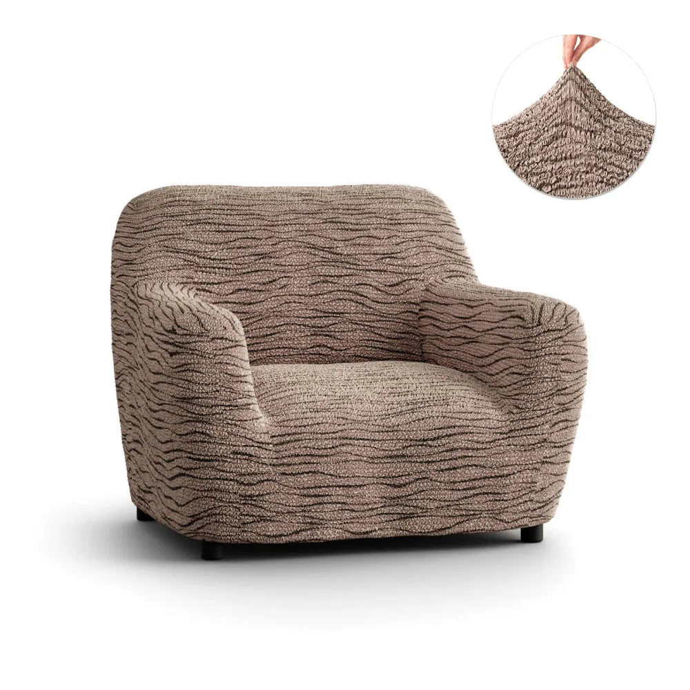 Wavy Sand Armchair Slipcover, Microfibra Printed Collection