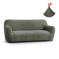 Mossy Grey Sofa 3 Seater Slipcover, Microfibra Printed Collection