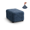 Vittoria Blue Ottoman Slipcover (Medium), Microfibra Printed Collection