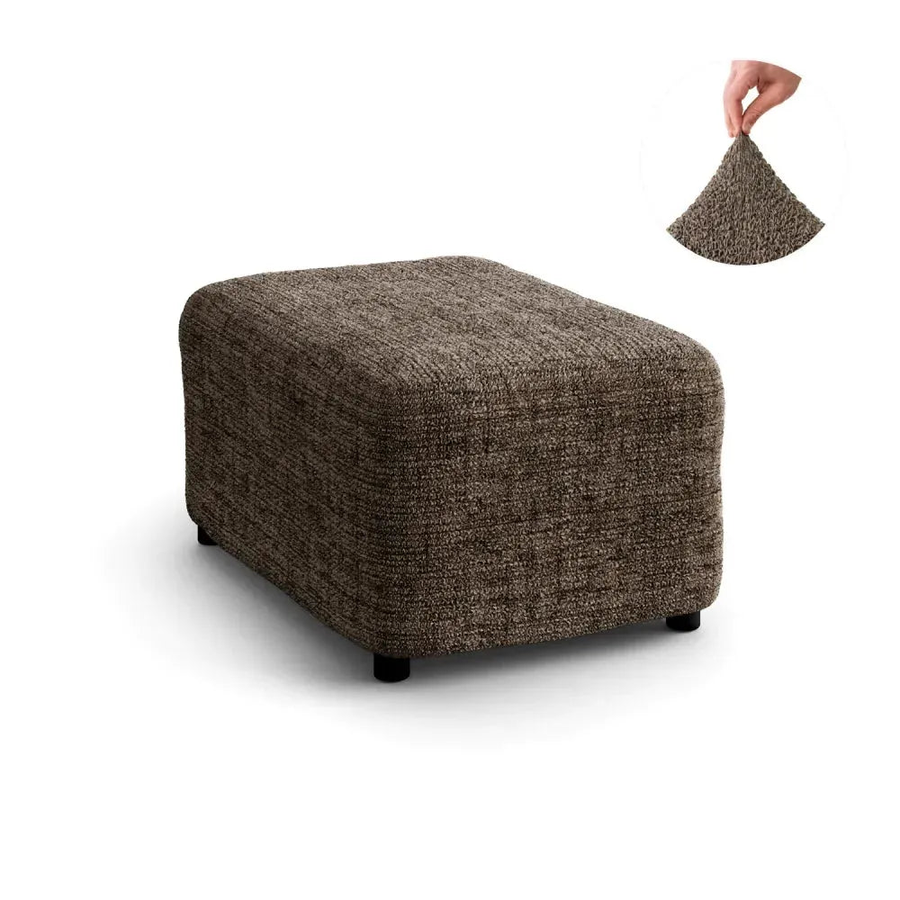 Vittoria Brown Ottoman Slipcover (Medium), Microfibra Printed Collection