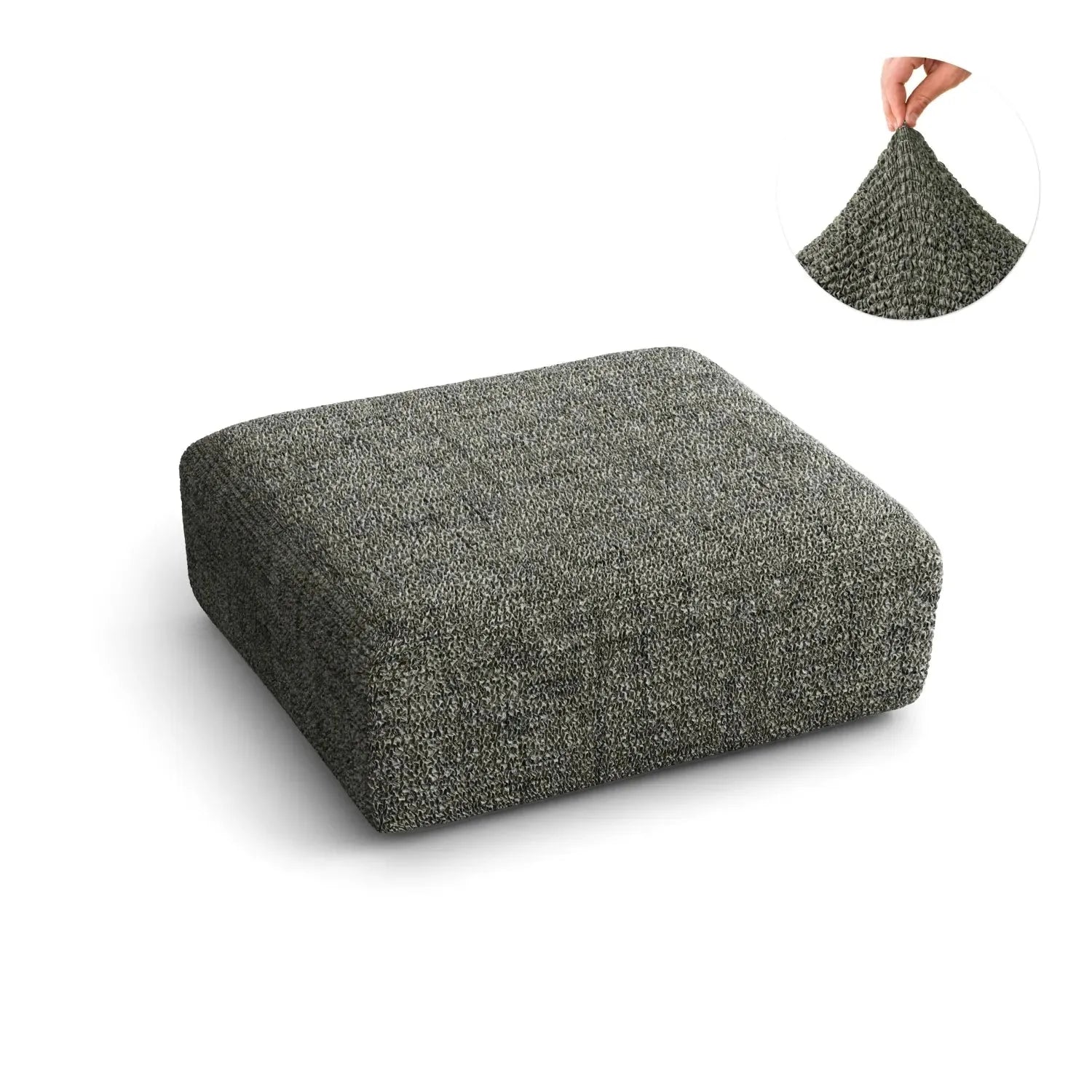 Mossy Grey Seat Cushion Cover, Microfibra Printed Collection