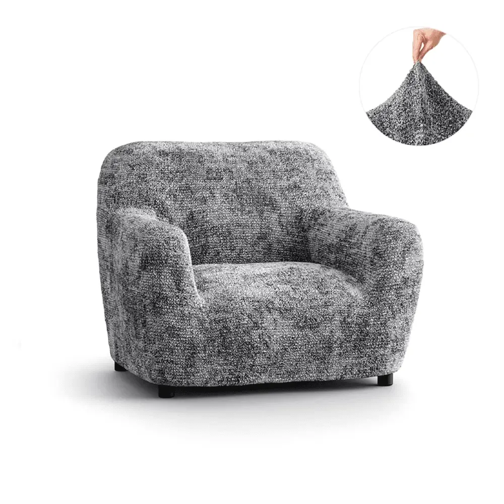 Marmo Grey Armchair Slipcover, Microfibra Printed Collection