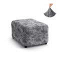 Marmo Grey Ottoman Slipcover (Medium), Microfibra Printed Collection