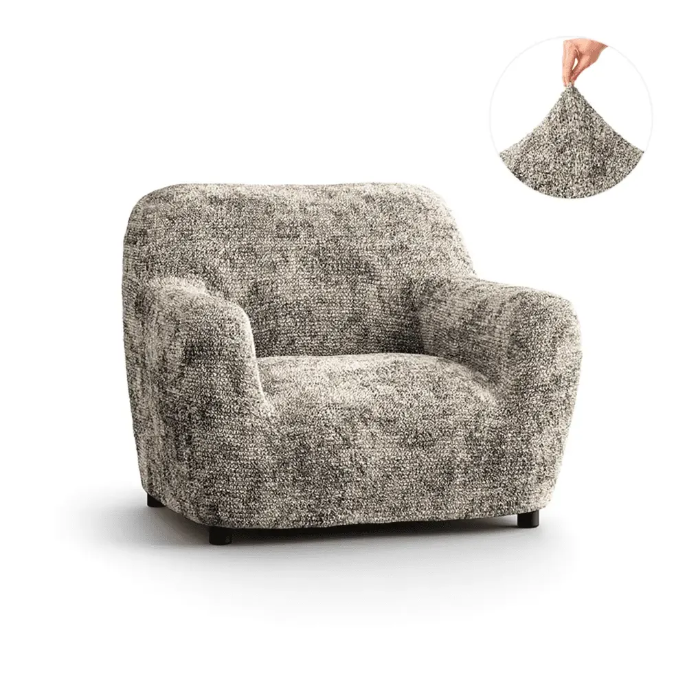 Marmo Greige Armchair Slipcover, Microfibra Printed Collection