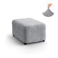 Venezia Grey Ottoman Slipcover (Medium), Microfibra Printed Collection