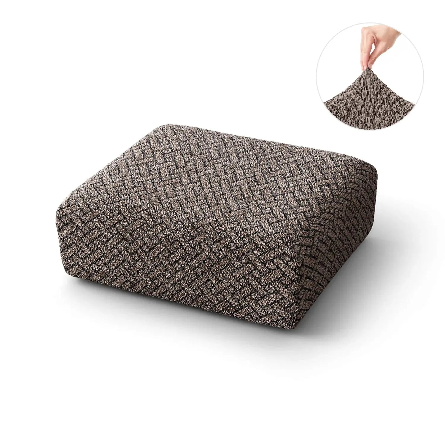 Venezia Brown Seat Cushion Cover, Microfibra Printed Collection