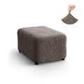 Venezia Brown Ottoman Slipcover (Medium), Microfibra Printed Collection