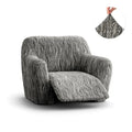 Universo Grey Reclining Armchair Slipcover, Microfibra Printed Collection