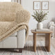 Armchair Slipcover, Printed Collection – Mediterra Sandstone, product view | Mediterra Sandstone
