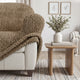 Sofa 3 Seater Slipcover, Printed Collection – Mediterra Mocha, product view | Mediterra Mocha