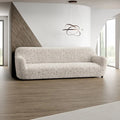 Vittoria Beige Sofa 4 Seater Slipcover, Microfibra Printed Collection