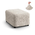 Vittoria Beige Ottoman Slipcover (Medium), Microfibra Printed Collection