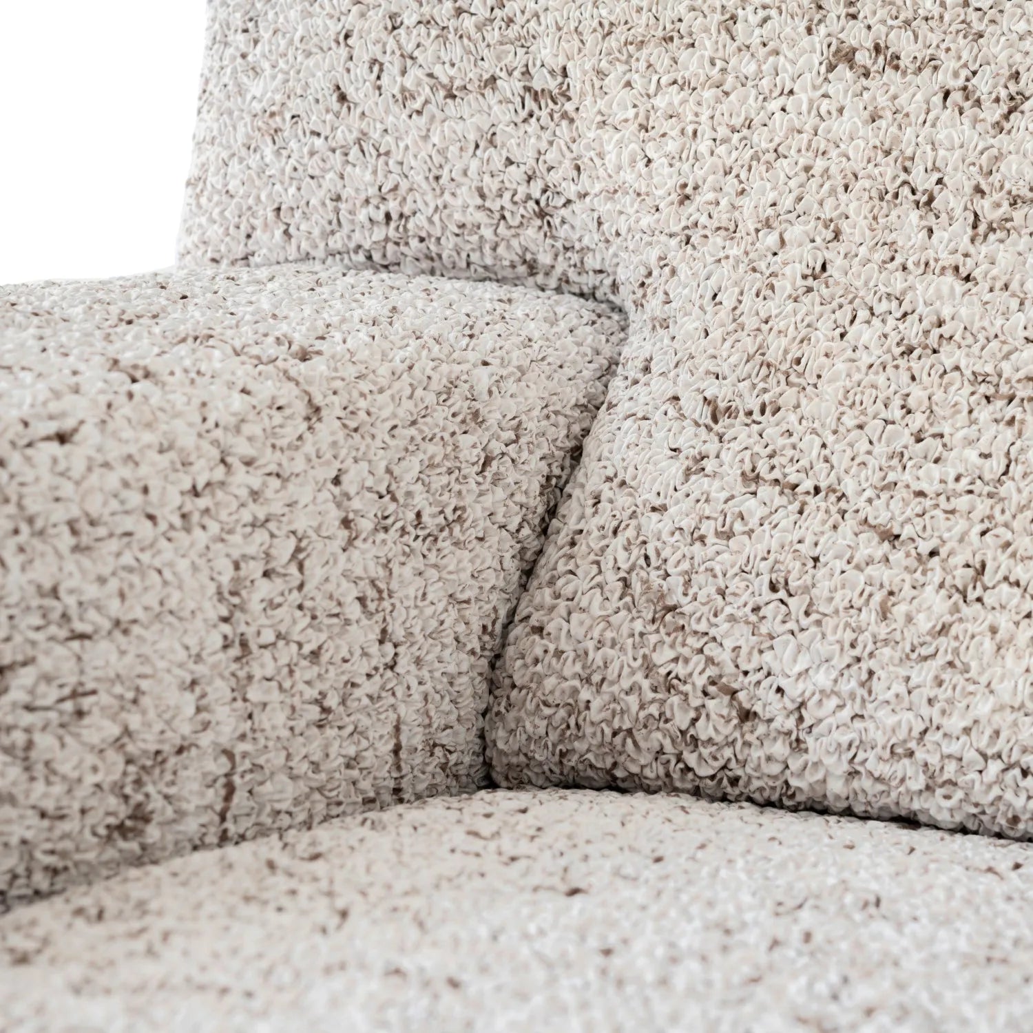 Vittoria Beige Chaise Lounge Slipcover, Microfibra Printed Collection