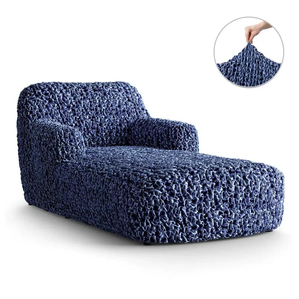 Navy Blue Chaise Lounge Slipcover, Fuco Velvet Collection