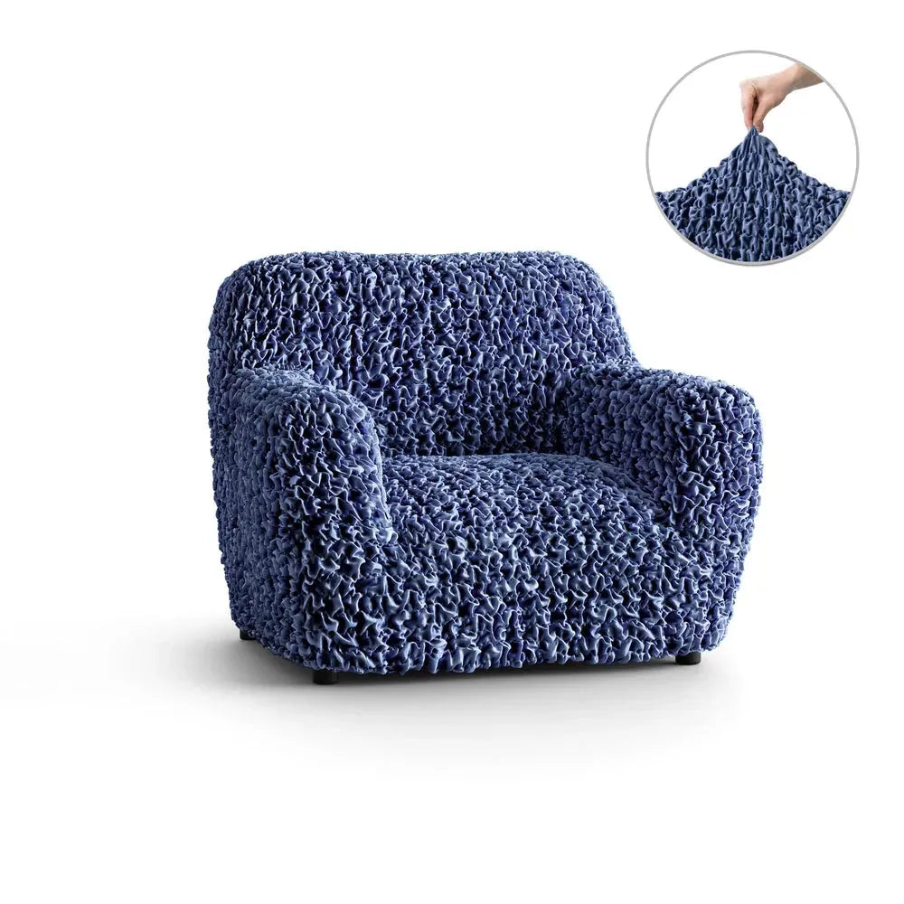 Navy Blue Armchair Slipcover, Fuco Velvet Collection