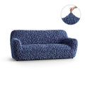 Navy Blue Sofa 3 Seater Slipcover, Fuco Velvet Collection